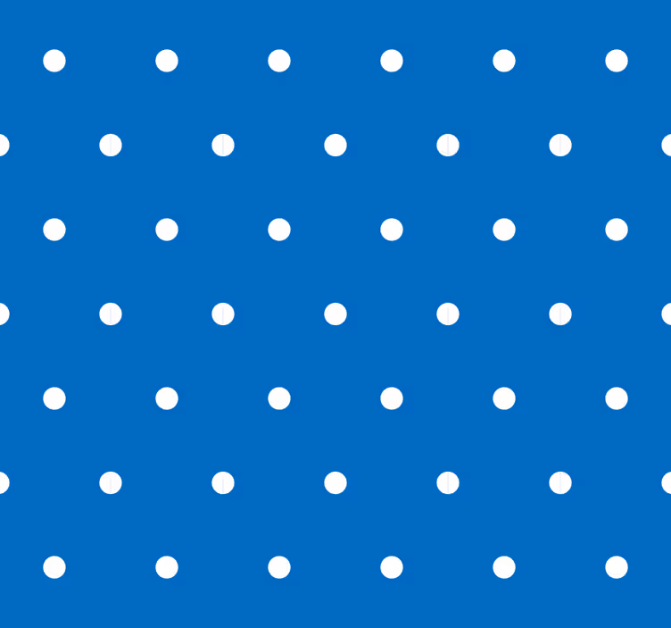 Kreis Tapete Regelmäßige punkte auf blauem Hintergrund - TenStickers