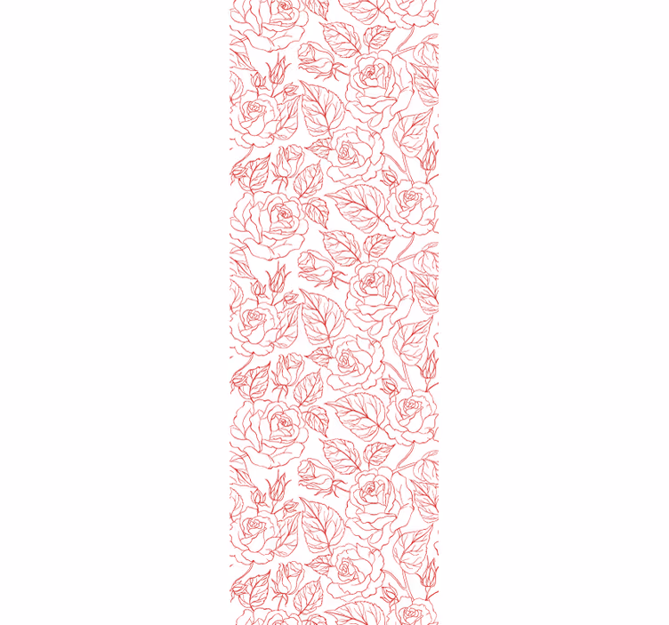 Blumentapete rosenmuster - TenStickers