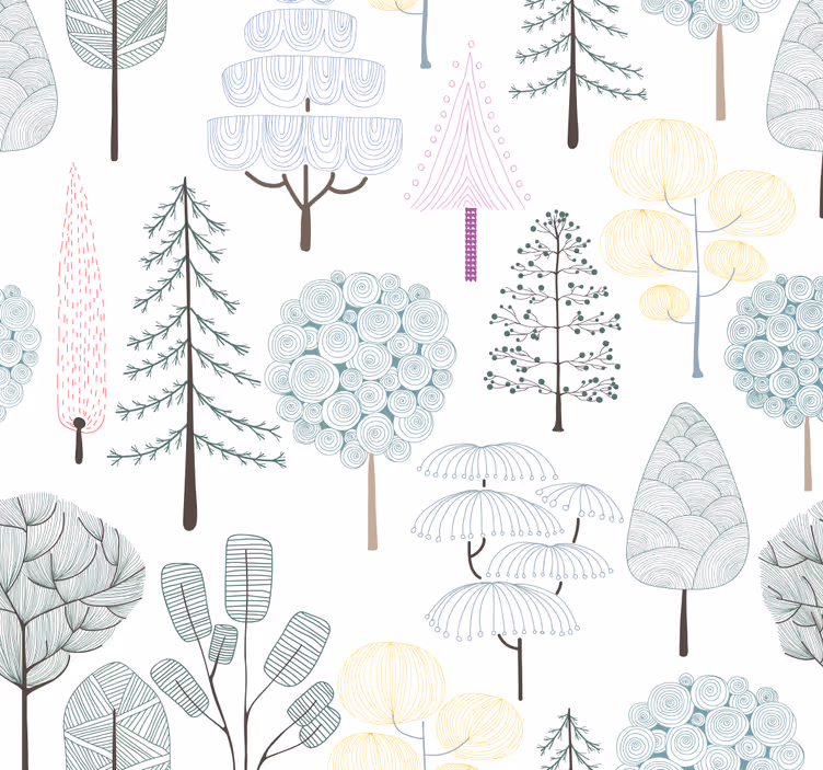 Tapete Natur botanische illustrationen - TenStickers