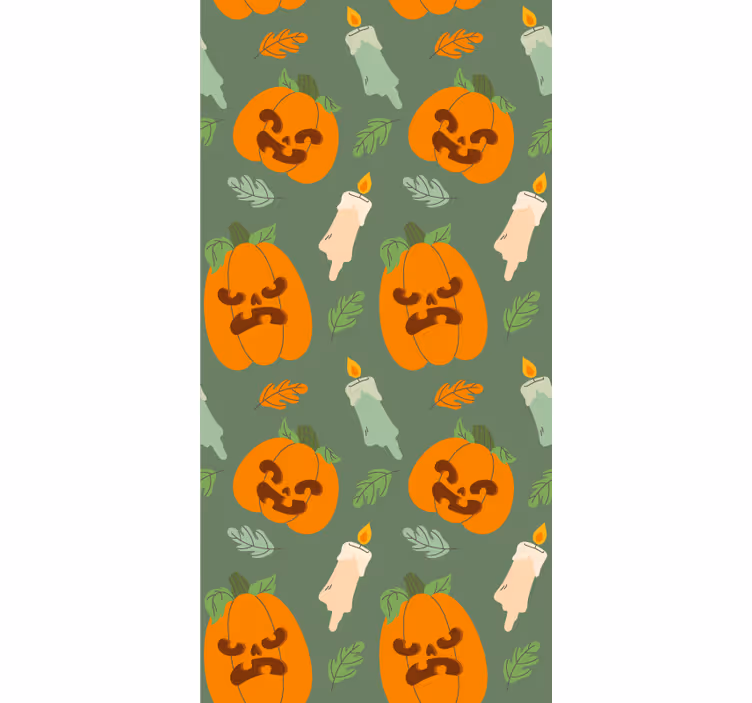 Halloween Tapete gruseliges kürbis-design - TenStickers