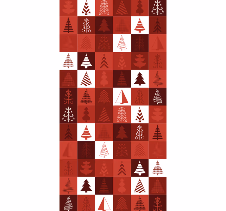 Weihnachtstapete festliche baummuster - TenStickers