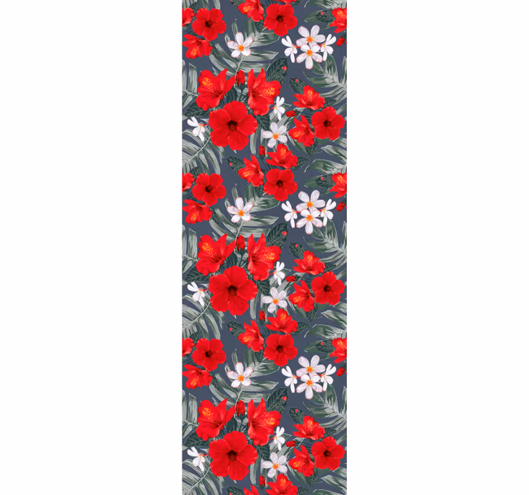 Korridor Tapeten Blumenmuster - TenStickers