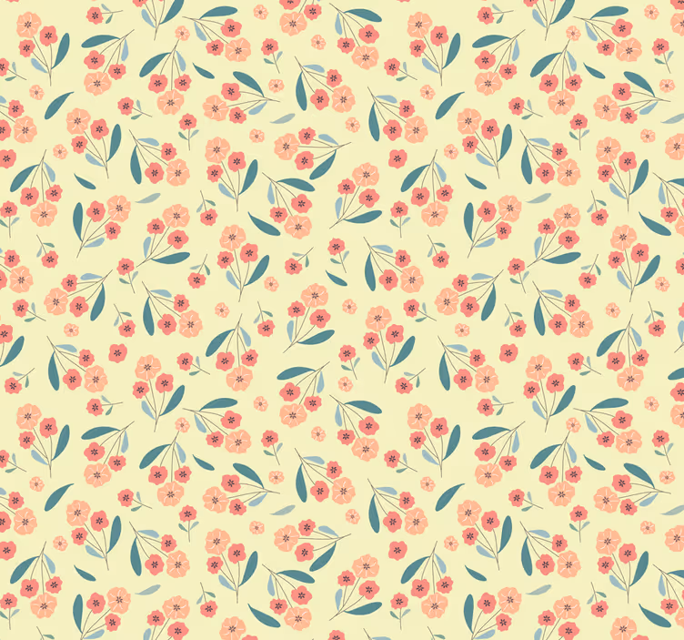 Blumentapete florale schlichtheit - TenStickers