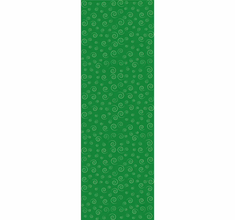 Korridor Tapeten Grüne blüten und spiralen - TenStickers
