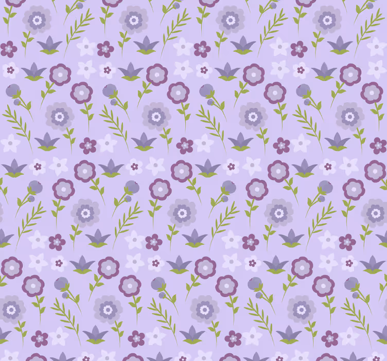 Blumentapete blumenmotivmuster - TenStickers