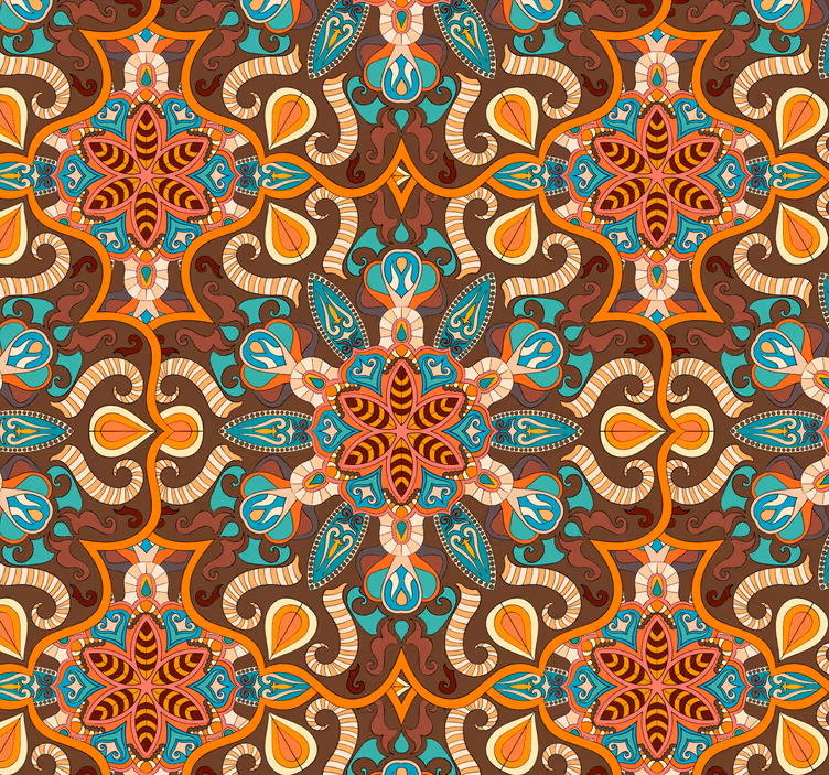 Ornament Tapete kompliziertes ornamentales muster - TenStickers
