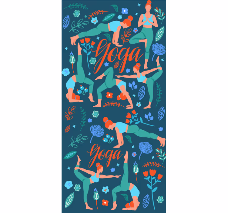 Tapete Jugendzimmer Frau macht yoga - TenStickers