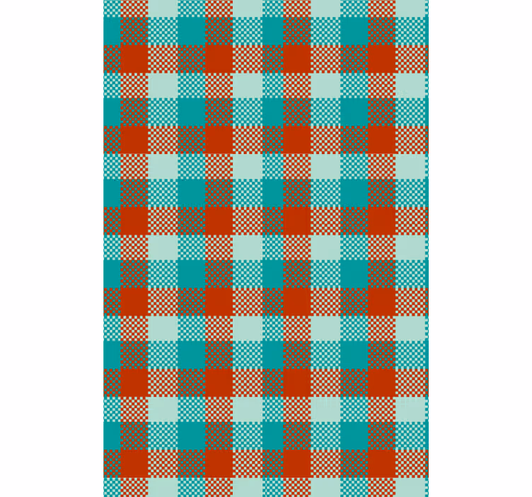 Tapete geometrische Muster gingham-muster - TenStickers