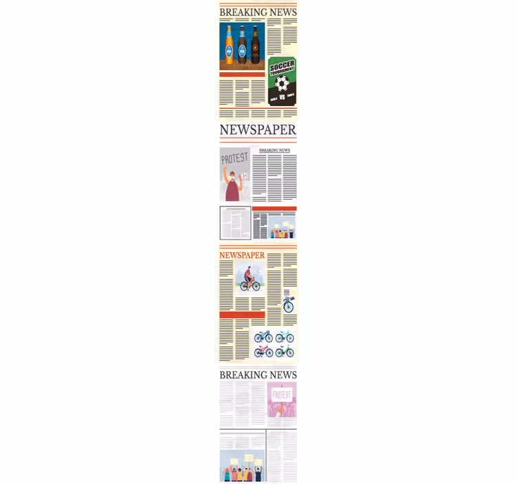 Tapete Schriftzug zeitungscollage - TenStickers