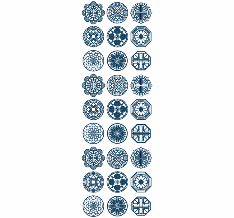 Fliesen Tapete geometrische fliesenmuster - TenStickers