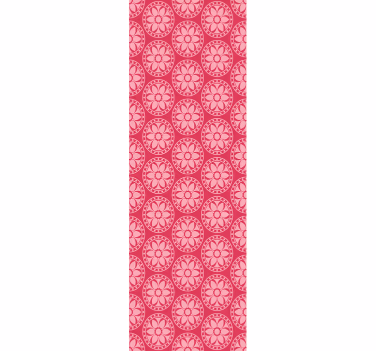 Tapete rosa mit geometrischem blumendesign - TenStickers
