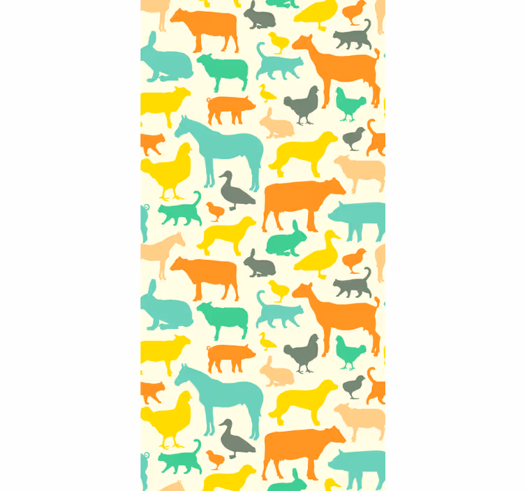 Tapete Küche Tierfarm - TenStickers