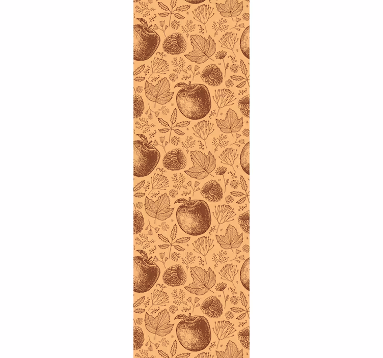 Tapete Natur herbstliches laubmuster - TenStickers