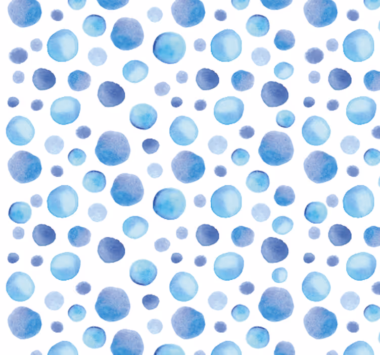 Blaue Blasen Kreise Tapete Kinderzimmer - TenStickers