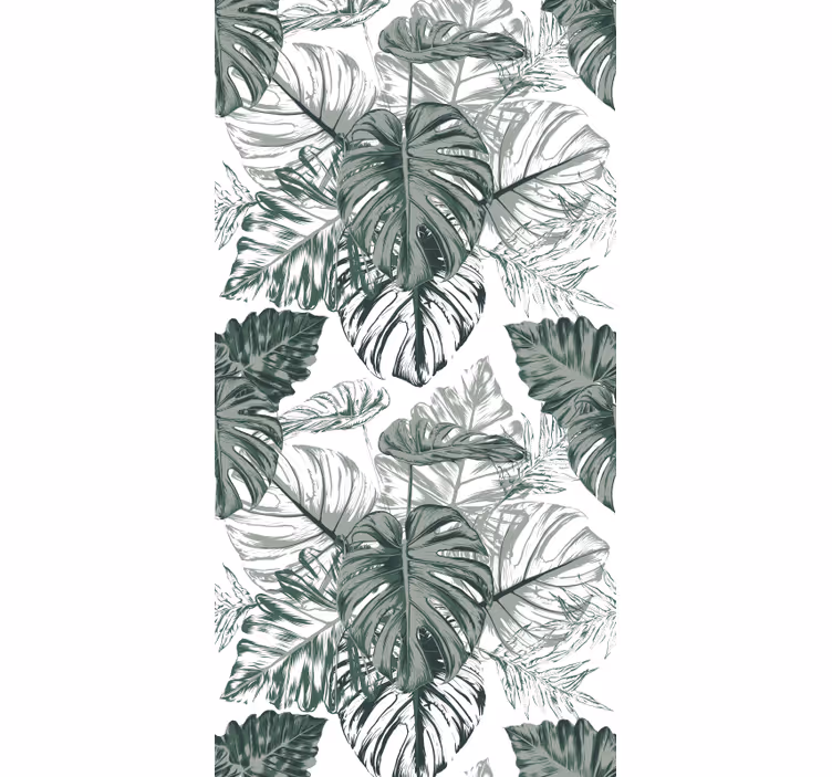 Blumentapete Abstrakte monstera-blätter - TenStickers