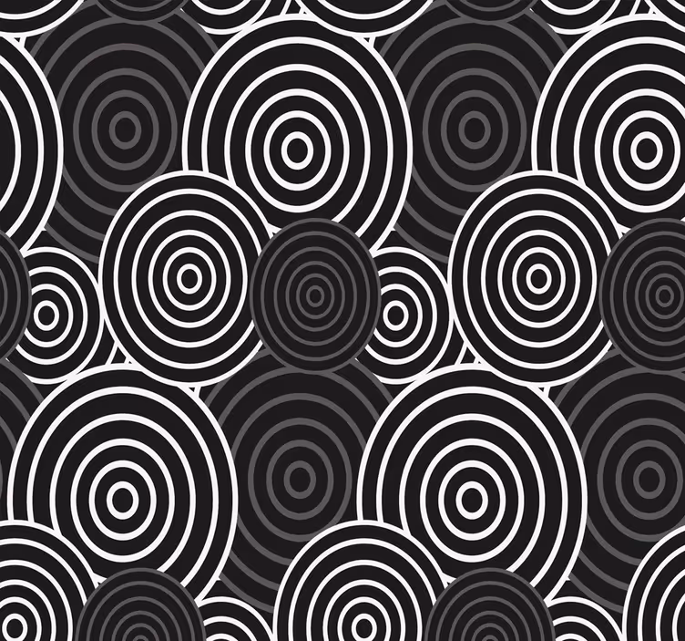 Tapete geometrische Muster konzentrische kreise - TenStickers