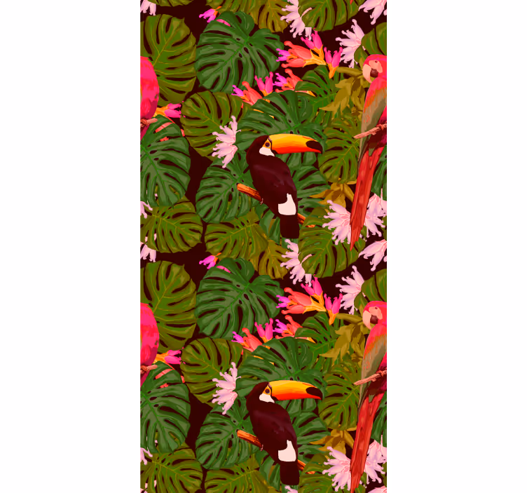 Dschungel Tapete Elegante Pflanzen und tiere - TenStickers