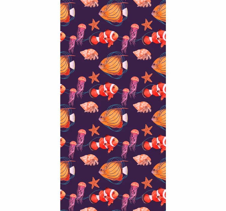 Tapete Fische ensemble der wasserlebewesen - TenStickers