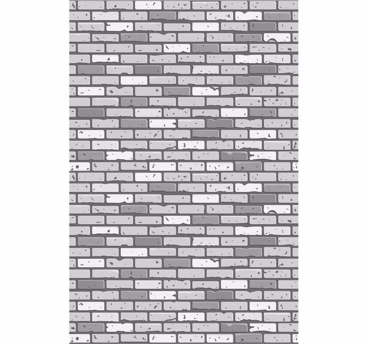 Ziegel Tapete monochromes mauerwerk - TenStickers