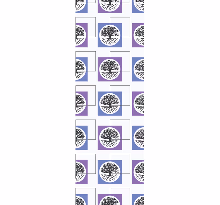 Tapete Schlafzimmer geometrisches baumdesign - TenStickers