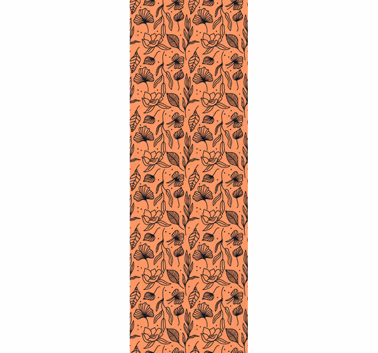 Blumentapete floral gemustertes interieur - TenStickers