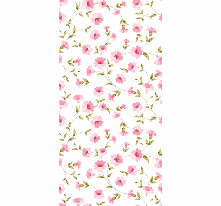 Blumentapete blumenranken-motiv - TenStickers