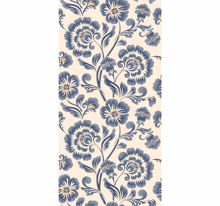 Tapete florale Ornamente kunstvolle florale eleganz - TenStickers