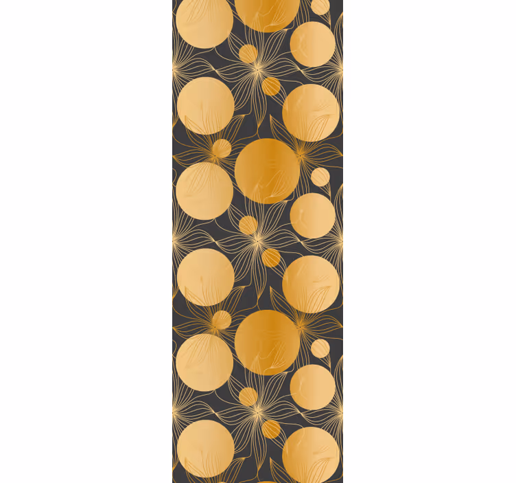 Blumentapete Lotusblume und kreise - TenStickers