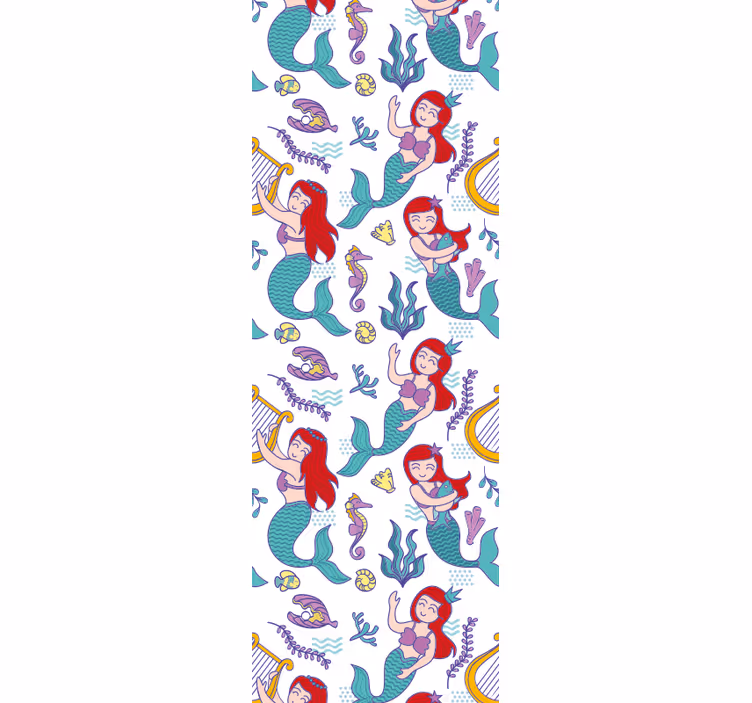 Tapete Kinderzimmer Meerjungfrau ariel lächelndel - TenStickers