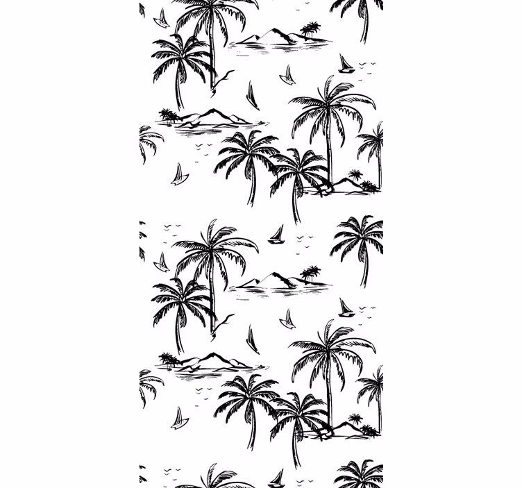 Tapete Baum Tropische palmen - TenStickers