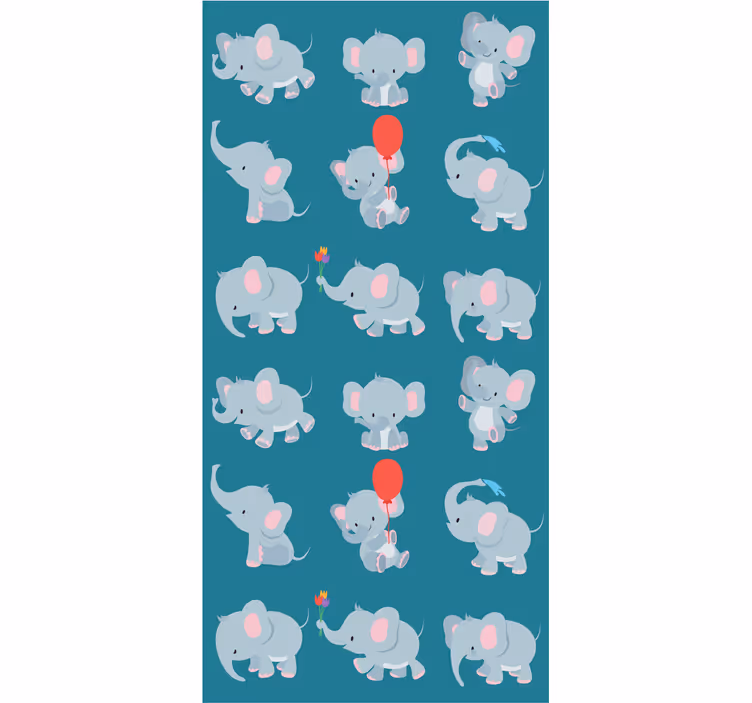 Tapete Baby verspielte elefanten - TenStickers