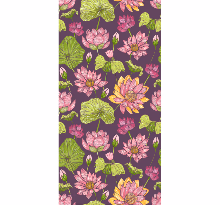 Blumentapete botanisches blütenmuster - TenStickers