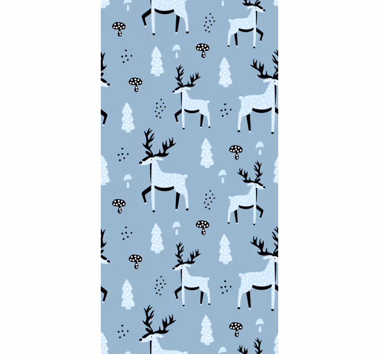 Tapete Tiere rentier-muster-design - TenStickers