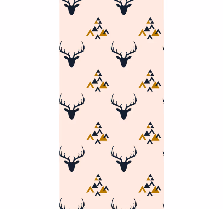 Tapete Tiere hirsch-silhouette-muster - TenStickers