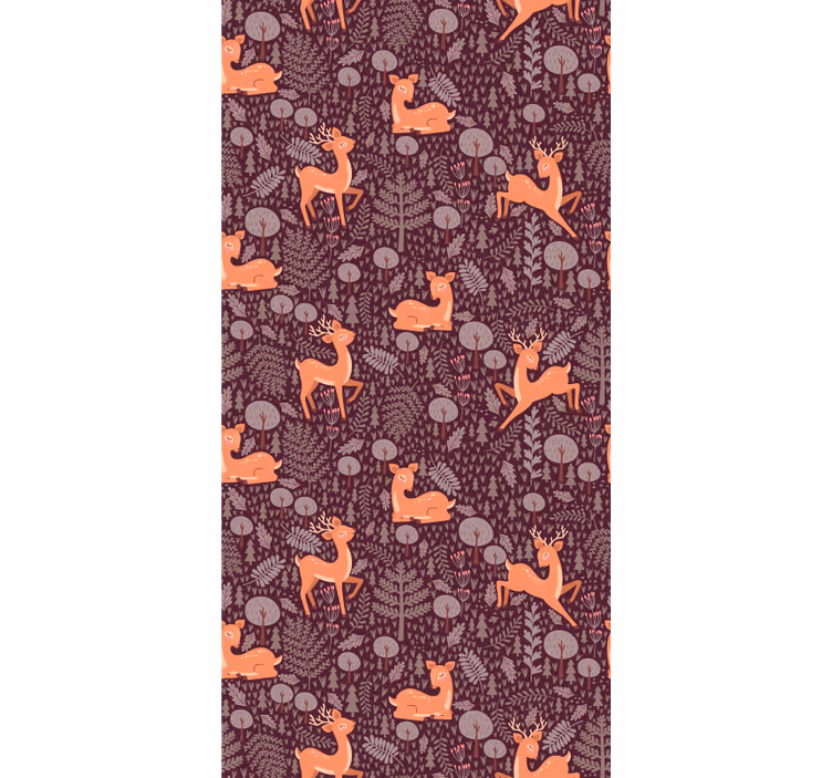 Tier Tapete Vintage-hirsch - TenStickers