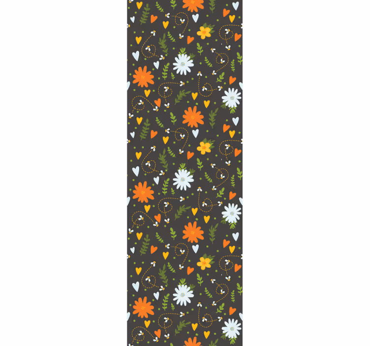Blumentapete florales jubelmotiv - TenStickers