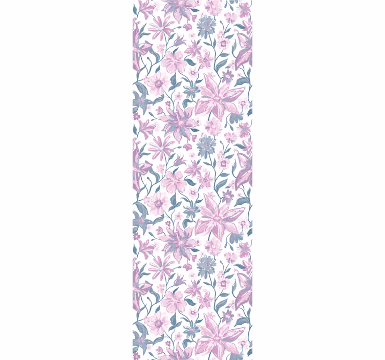 Blumentapete Rosa und graue rosen - TenStickers