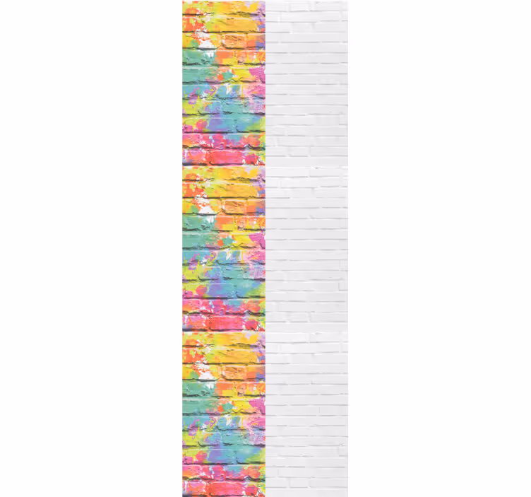 Ziegel Tapete bunte ziegelmuster - TenStickers