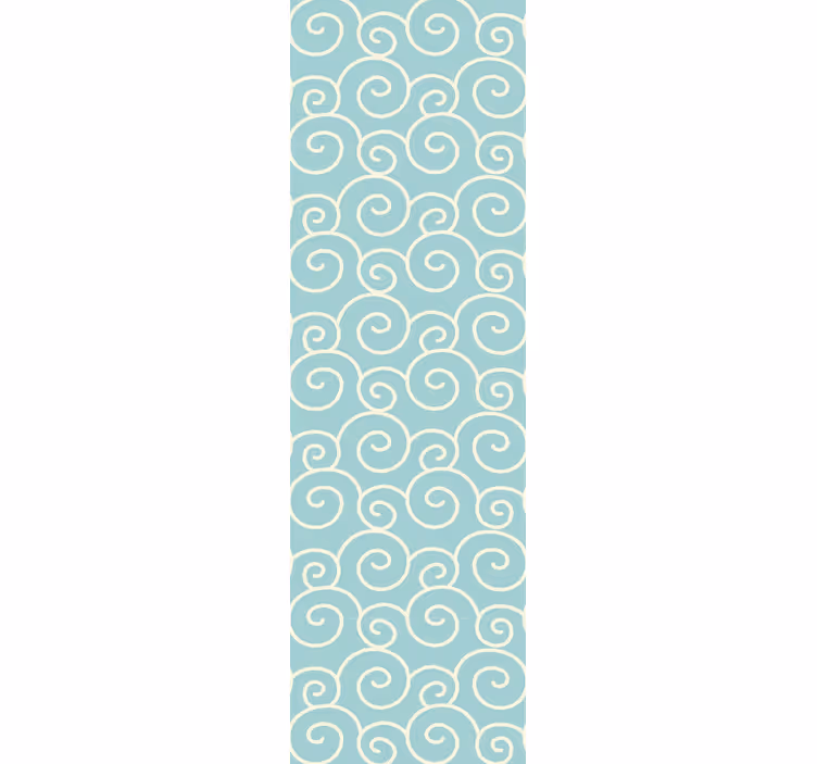 Abstrakte Tapete Vintage wellen blau - TenStickers