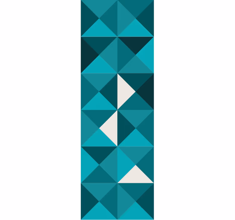 Tapete geometrische Muster blaues dreieckiges design - TenStickers
