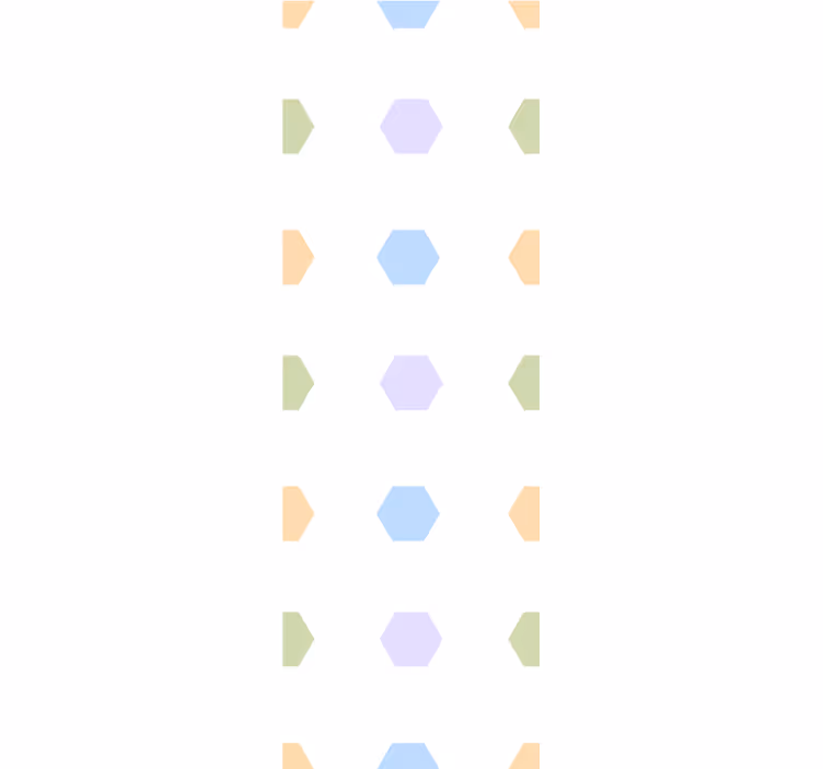 Tapete geometrische Muster pastell sechsecke - TenStickers