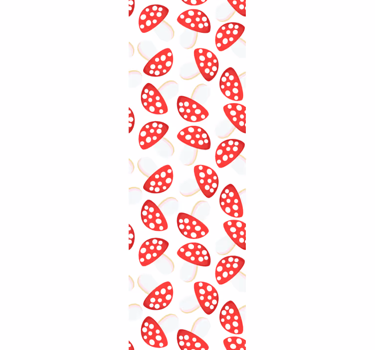Tapete hochzeit mit stilisiertem erdbeer-muster - TenStickers