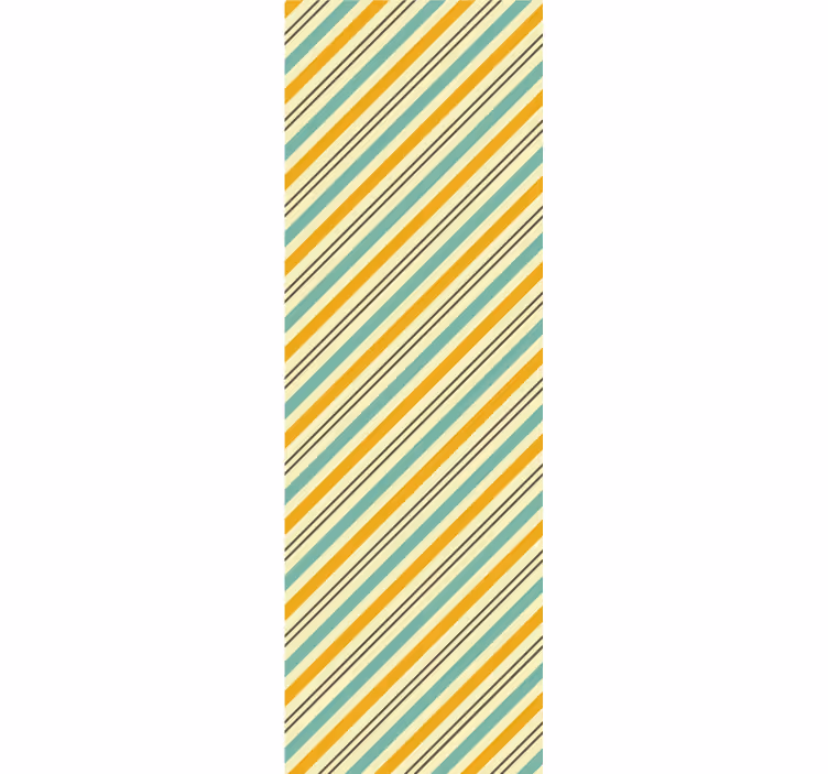 Gestreifte Tapete Vintage diagonales tricolor-muster - TenStickers