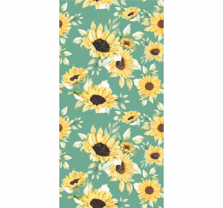 Blumentapete sonnenblumenblüten - TenStickers