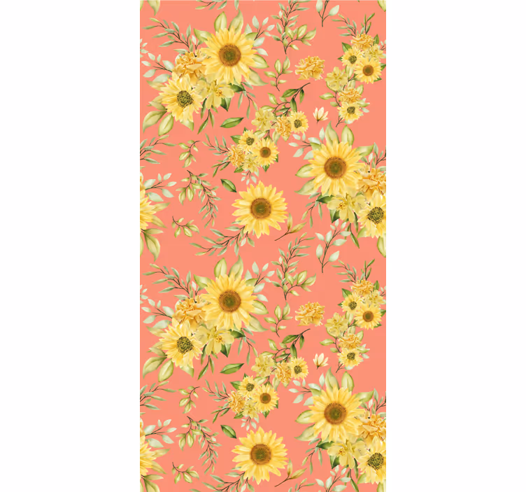 Blumentapete sonnenblumenblüten - TenStickers