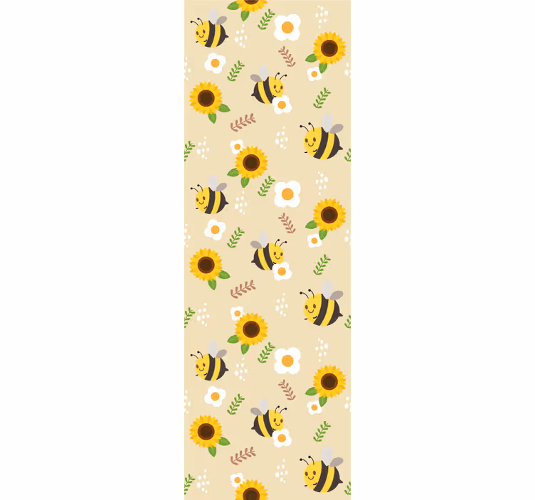 Tapete Tiere summende sonnenblumen - TenStickers