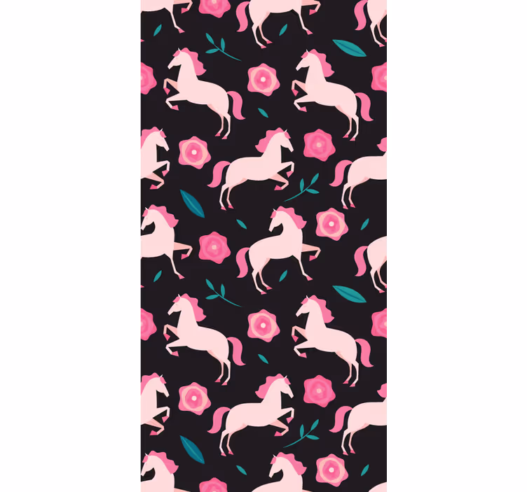 Tapete Tiere wunderliche reiterblumen - TenStickers