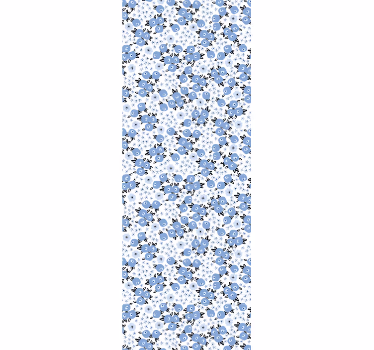 Blumentapete Vintage alte blaue blumen - TenStickers