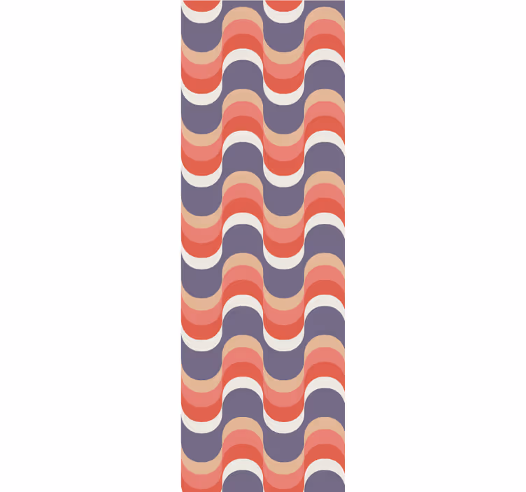 Tapete Kreise rhythmisches wellenmuster - TenStickers