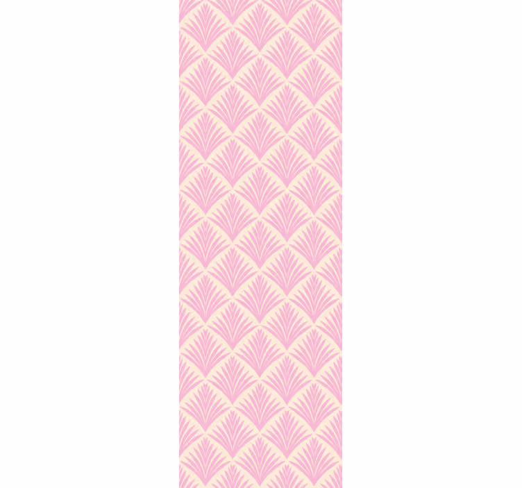 Tapete rosa mit ornamentalen blättern - TenStickers